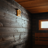Sauna panel STS4 14x120, Carbon + Sauna protection, Spruce, End-punched